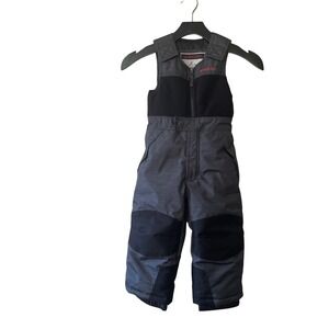 Snozu‎ Kids' Snow Bibs Overalls Winter Ski Gray Black 3T Toddler
